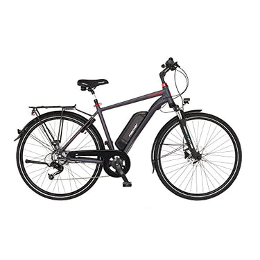 Fischer E-Bike Trekking, VIATOR 1.0 Elektrofahrrad für Damen, RH cm, Hinterradmotor 45 Nm, 48 V Akku, dunkel anthrazit matt, 28 Zoll im Sale